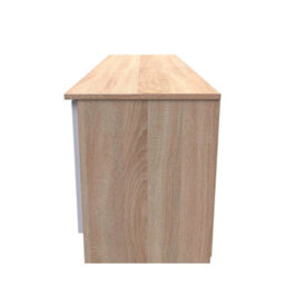Trent Wide 2 Door 2 Drawer Tv Unit In Grey & Bardolino Oak (Ready Assembled) - thumbnail 2