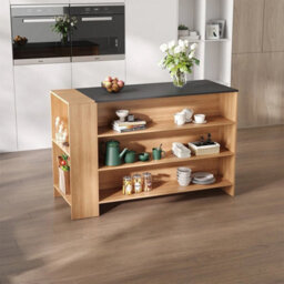 Freestanding Kitchen Island Breakfast Bar Table Industrial 5 Shelf Storage Unit - thumbnail 4
