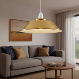 2 Pack Decorative French Gold Metal Ceiling Light Shades 22Cm Easy Fit Lampshades For Bedroom & Hallway - thumbnail 7