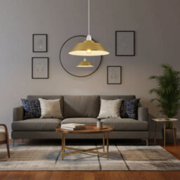 2 Pack Decorative French Gold Metal Ceiling Light Shades 22Cm Easy Fit Lampshades For Bedroom & Hallway - thumbnail 6