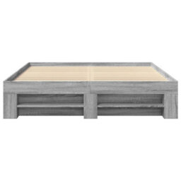 Berkfield Bed Frame Without Mattress Grey Sonoma 150X200 Cm King Size Engineered Wood - thumbnail 5