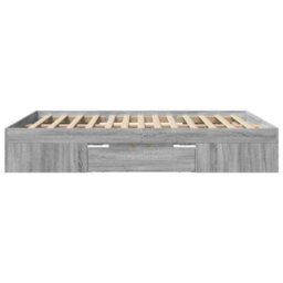 Berkfield Bed Frame Without Mattress Grey Sonoma 150X200 Cm King Size Engineered Wood - thumbnail 6