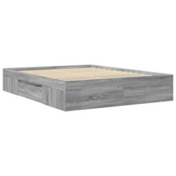 Berkfield Bed Frame Without Mattress Grey Sonoma 150X200 Cm King Size Engineered Wood - thumbnail 7