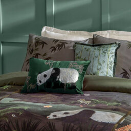 Paoletti Chuan Tranquil Panda Velvet Cushion Cover - thumbnail 5