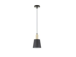 Luminosa Lighting Luminosa Gisela Dome Pendant Ceiling Light Black, Brass 1Xe27 - Uk Stock - thumbnail 4