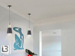 Luminosa Lighting Luminosa Gisela Dome Pendant Ceiling Light Black, Brass 1Xe27 - Uk Stock - thumbnail 2