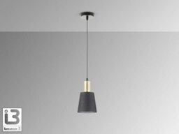 Luminosa Lighting Luminosa Gisela Dome Pendant Ceiling Light Black, Brass 1Xe27 - Uk Stock - thumbnail 3