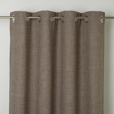 GoodHome Novan Beige Plain Unlined Eyelet Curtain (W)167Cm (L)228Cm, Single