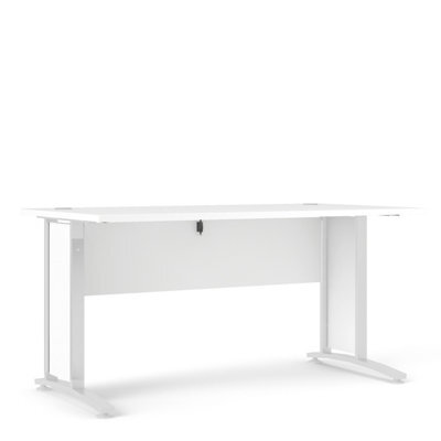 Furniture To Go Prima Desk 150 Cm In White With White Legs - image 1