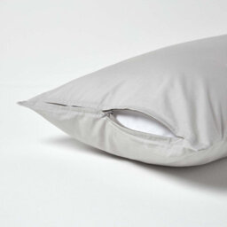 Homescapes Silver Grey Continental Egyptian Cotton Pillowcase 200 Tc, 40 X 80 Cm - thumbnail 3