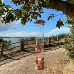 Selections Copper Style Hanging Bird Seed Feeder With 4 Feeding Ports (Set Of 2) - thumbnail 3