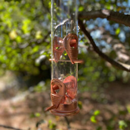Selections Copper Style Hanging Bird Seed Feeder With 4 Feeding Ports (Set Of 2) - thumbnail 4