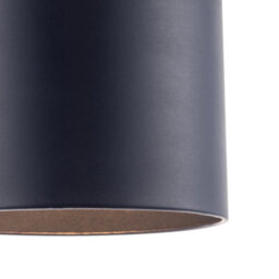 Happy Homewares Classic Navy Blue Faux Leather Lamp Shade With Inner Cotton Lining - thumbnail 5