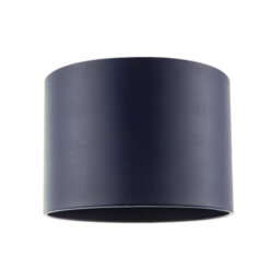 Happy Homewares Classic Navy Blue Faux Leather Lamp Shade With Inner Cotton Lining - thumbnail 1