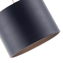 Happy Homewares Classic Navy Blue Faux Leather Lamp Shade With Inner Cotton Lining - thumbnail 3