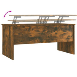 Berkfield Coffee Table Smoked Oak 102X50.5X46.5 Cm Engineered Wood - thumbnail 8