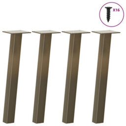 Berkfield Coffee Table Legs 4 Pcs Natural Steel 30 Cm Steel