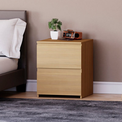 Lassic Vida Designs Denver 2 Drawer Large Bedside Chest, Pine - image 1