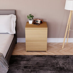 Lassic Vida Designs Denver 2 Drawer Large Bedside Chest, Pine - thumbnail 4