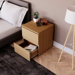 Lassic Vida Designs Denver 2 Drawer Large Bedside Chest, Pine - thumbnail 6