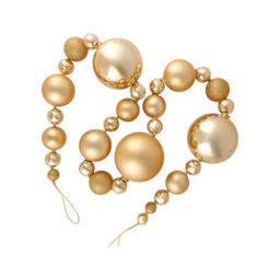 Glittered Gold Bauble Christmas Garland - thumbnail 2