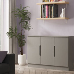 Messina Ready Assembled Matt Dusk Grey Sideboard (H)785mm (W)1091mm (D)400mm - thumbnail 1