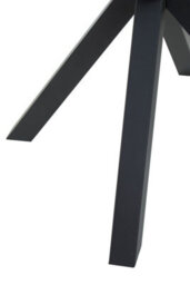 Orsina Elegant Glass Top Dining Table With Black Metal Legs, Contemporary Dining Table, Sturdy Modern Table - thumbnail 4