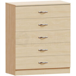 Pine Modern Chest Of Drawers Bedside Table Cabinet 5 Drawer Bedroom Storage - thumbnail 5