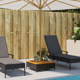 Walplus Parasol Base Cover Black 70X70X25 Cm Poly Rattan And Acacia - thumbnail 3