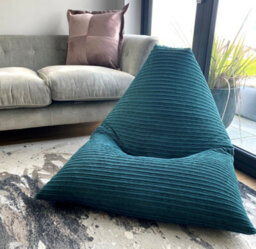 Beautiful Beanbags Adult Jumbo Cord Beanbag Wedge Ready Filled Bean Bags - Teal - thumbnail 2