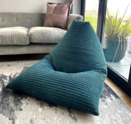 Beautiful Beanbags Adult Jumbo Cord Beanbag Wedge Ready Filled Bean Bags - Teal