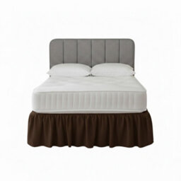 Base Valance Polycotton Sheet For Divan Beds Easy Care Bed Base Cover Brown - thumbnail 2