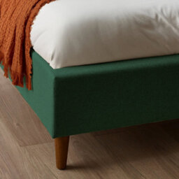 Furniturebox Uk King Size Bed - 'hana' Upholstered Green Kingsize Bed Frame Only (No Mattress) - 100% Recycled Eco Fabric - thumbnail 5