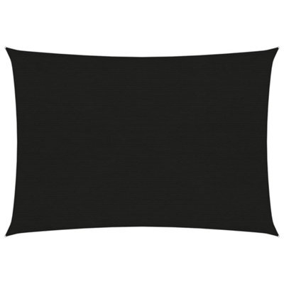 Berkfield Sunshade Sail 160 G/m2 Black 2.5X3.5 M Hdpe - image 1