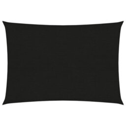Berkfield Sunshade Sail 160 G/m2 Black 2.5X3.5 M Hdpe - thumbnail 1