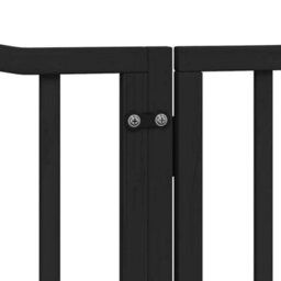 Walplus Black Dog Gate With Door Foldable 4 Panels 320 Cm Poplar Wood - thumbnail 8