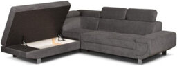 Artic Left Arm Corner Grey Color Sofa Bed With Storage - Premium Quality Fabric - thumbnail 3