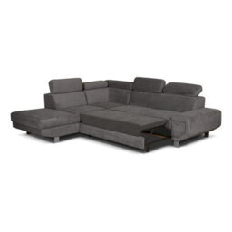 Artic Left Arm Corner Grey Color Sofa Bed With Storage - Premium Quality Fabric - thumbnail 2