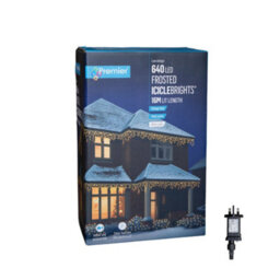 Samuel Alexander 16M 640 Led Frosted Iciclebrights Christmas String Lights In Vintage Gold - thumbnail 9