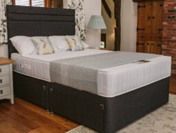 Divan Base Direct Windsor Extra Firm High Density Foam Supreme Divan Bed Set 4Ft6 Double 4 Drawers - Naples Slate - thumbnail 1