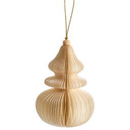 Beliani Set Of 20 Christmas Tree Ornaments Altaelva Paper Beige - thumbnail 4