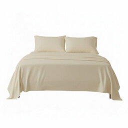 Flannelette Cotton Duvet Cover Set Soft Brushed Warm Bedding Set Cream - thumbnail 2