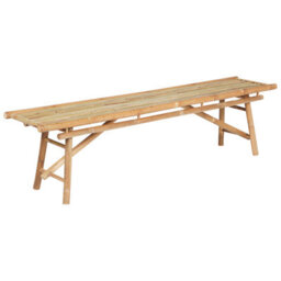 Beliani Tindari 4 Seater Garden Dining Set Light Brown Bamboo - thumbnail 6