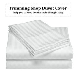 Neel Blue Cotton Double Duvet Cover & 2 Matching Pillow Cases - White - thumbnail 3