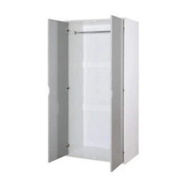 2 Door Wardrobe In Grey And White For Home Bedroom Furniture - thumbnail 3