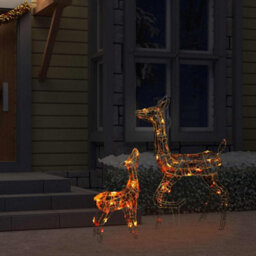 Walplus Acrylic Reindeer Family Christmas Decoration 160 Led Colourful - thumbnail 3