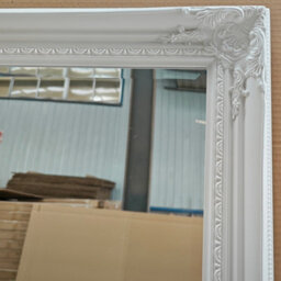 Agenzia 14 Extra Large Antique White Ornate Leaner Wall Mirror - thumbnail 2