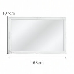 Agenzia 14 Extra Large Antique White Ornate Leaner Wall Mirror - thumbnail 6