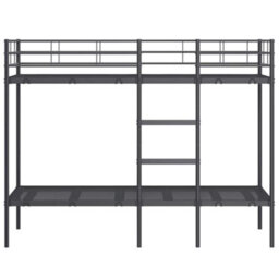 Walplus Bunk Bed Without Mattress Black 75X190 Cm Small Single Steel - thumbnail 5