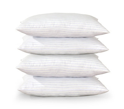 ARLinens Stripes Pillows Hollowfiber Filled Hotel Quality Bounce Back Bed Pillows Pack Of 4 - image 1